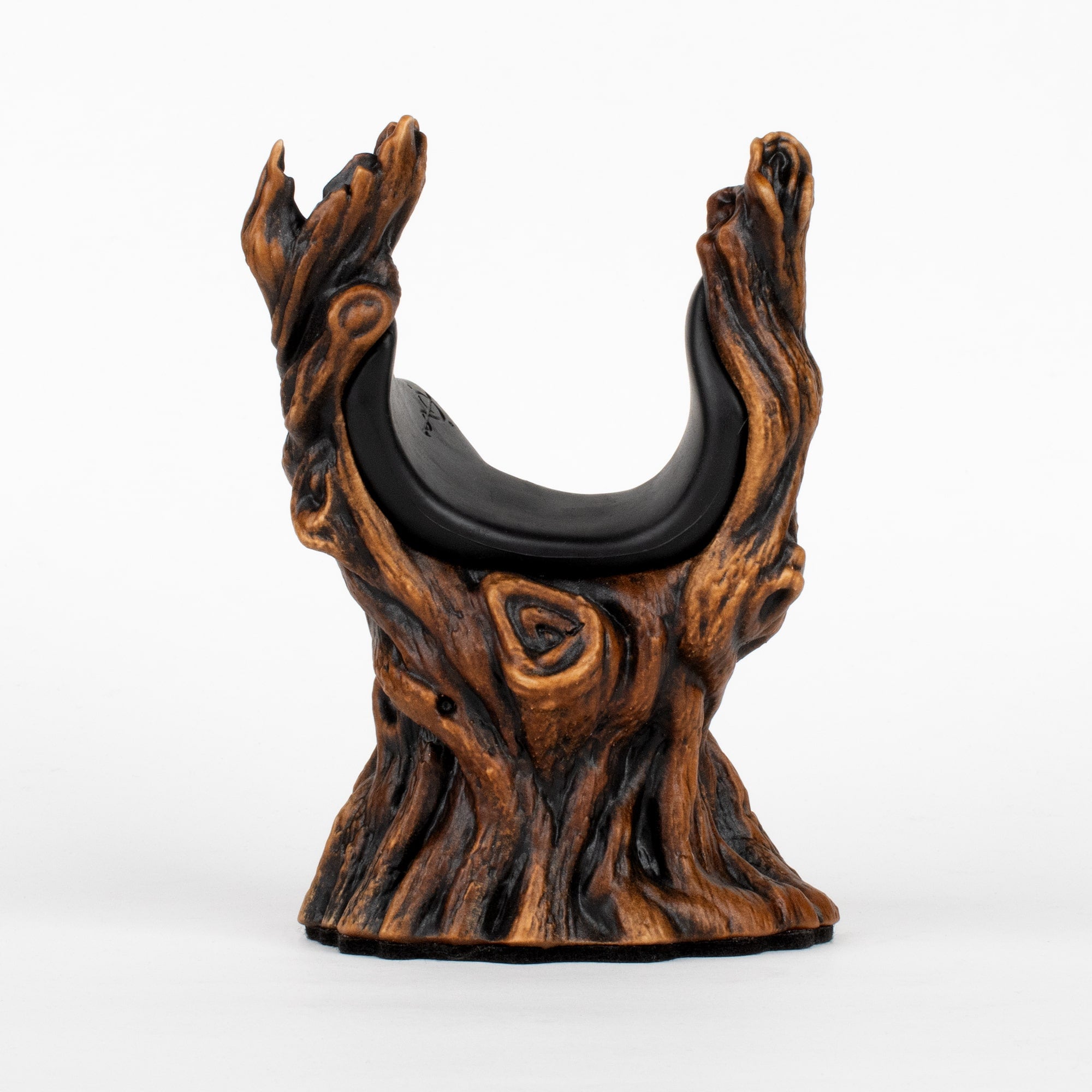 Tree branch guitar hanger wall mount stand hook for electric and acoustic instruments.