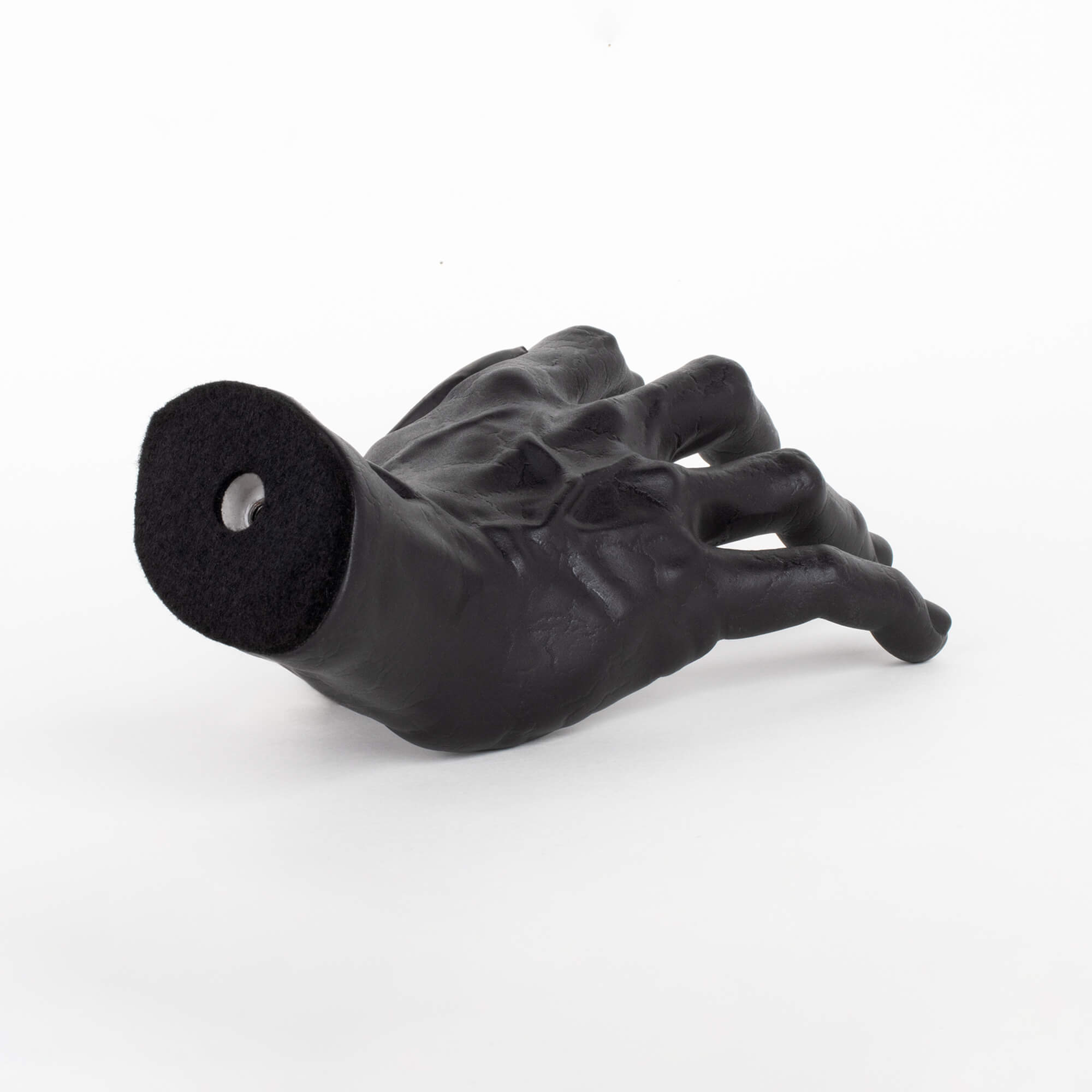 Back view of Grip Studios hand guitar hanger for displaying and hanging instruments on the wall.