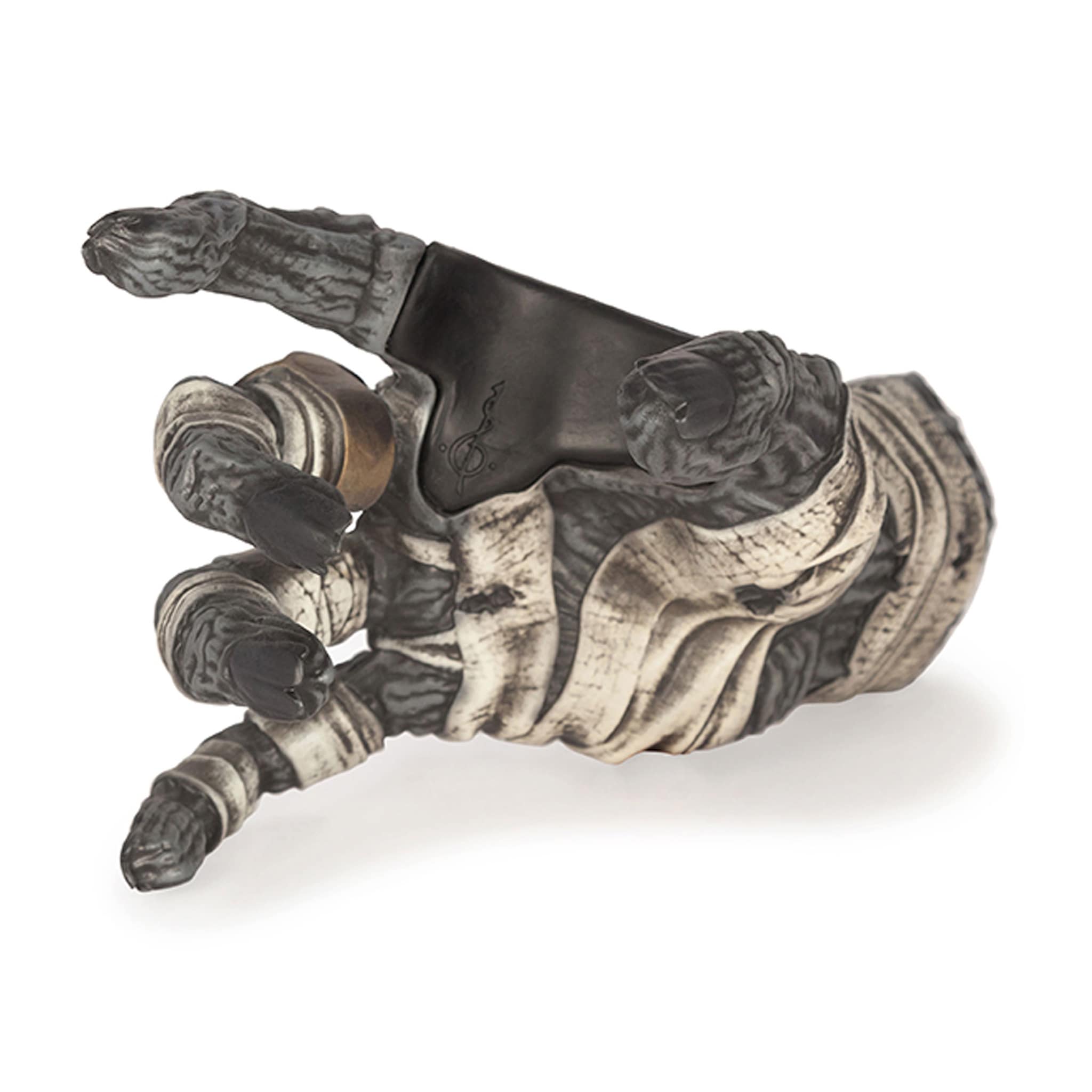Inside view of mummy hand. GuitarGrip model in white and grey.