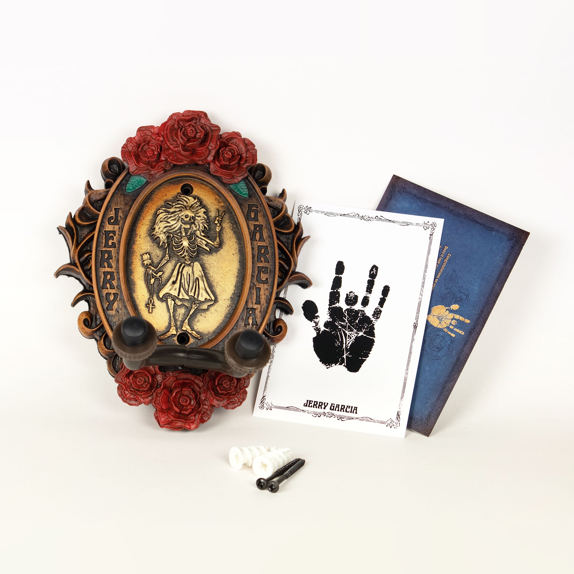 Rosebud Garcia instrument hanger comes with instructions, mounting hardware, and about card. Hardware is included.
