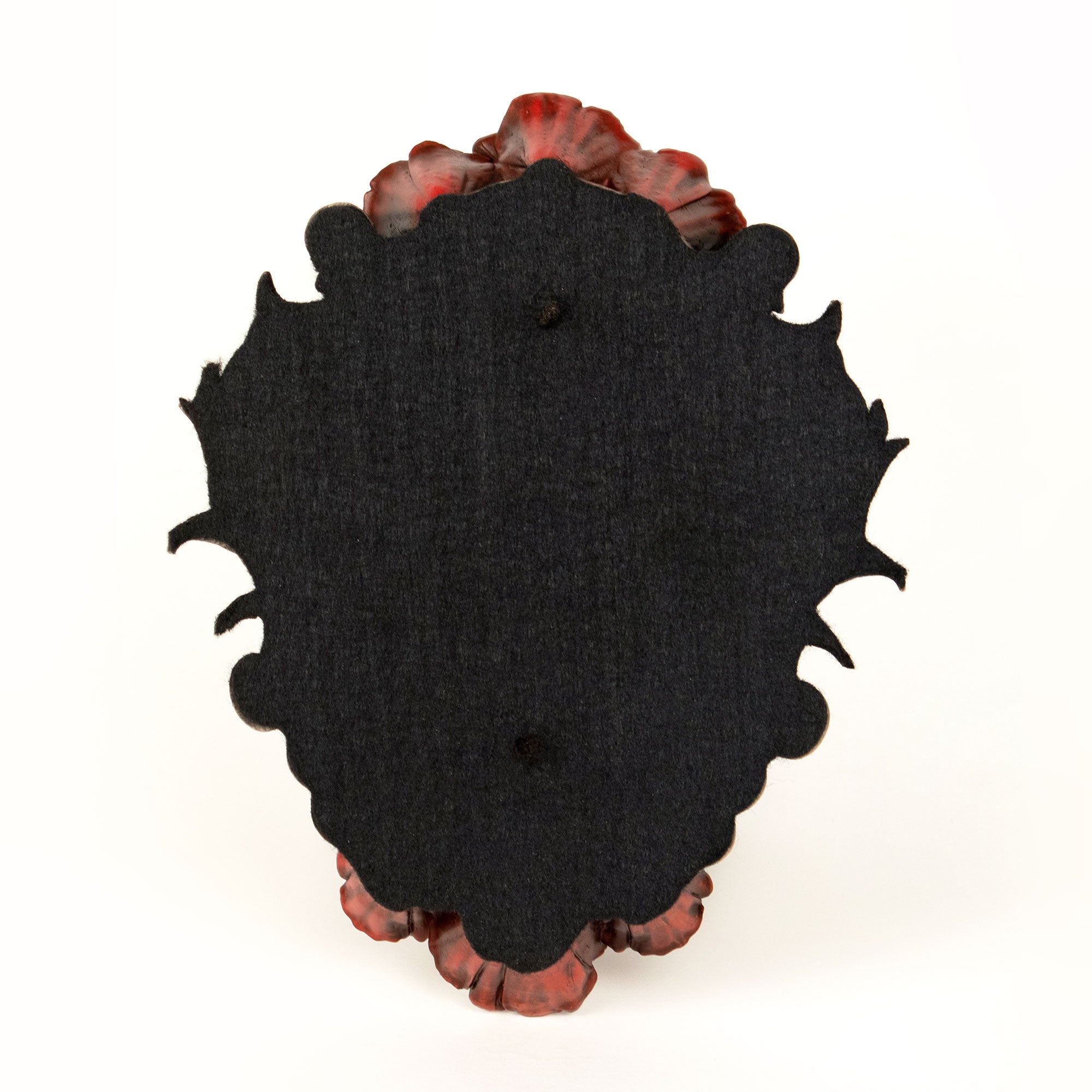 Back of Grateful Dead guitar hanger showing protective felt padding.