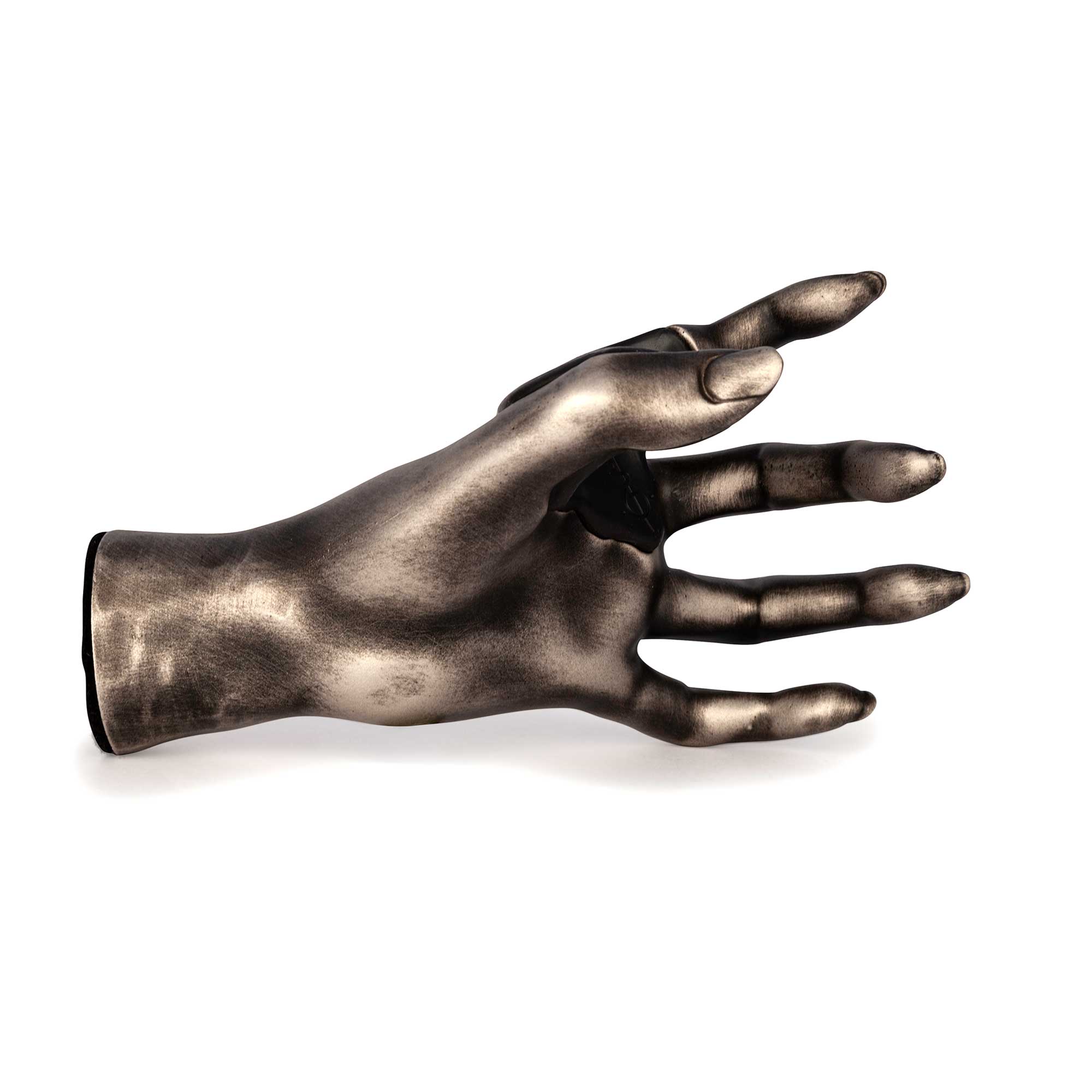 Inside view female hand guitar wall hook.